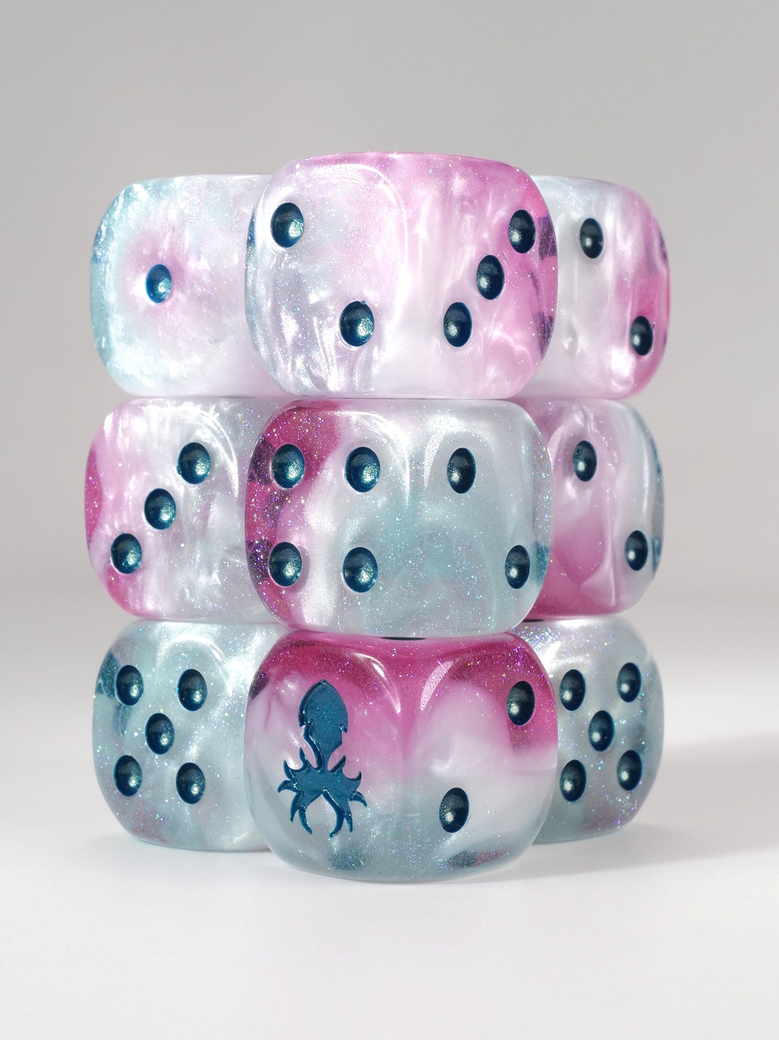 Snow Fairy D6 Pips 12pc Dice Set - 16mm